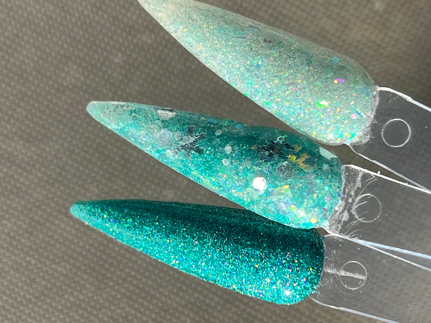 Teal Snowflake Trio