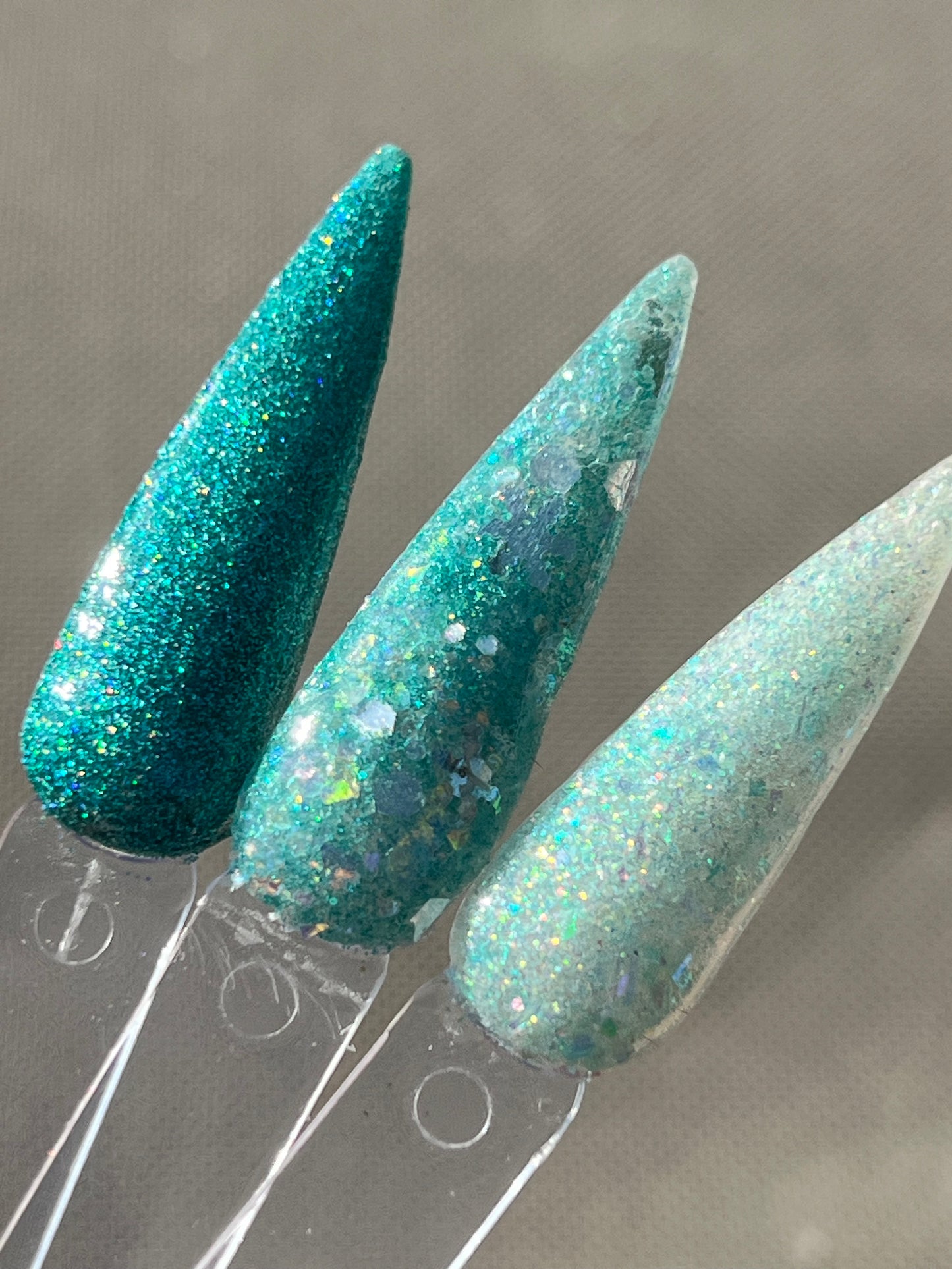 Teal Snowflake Trio