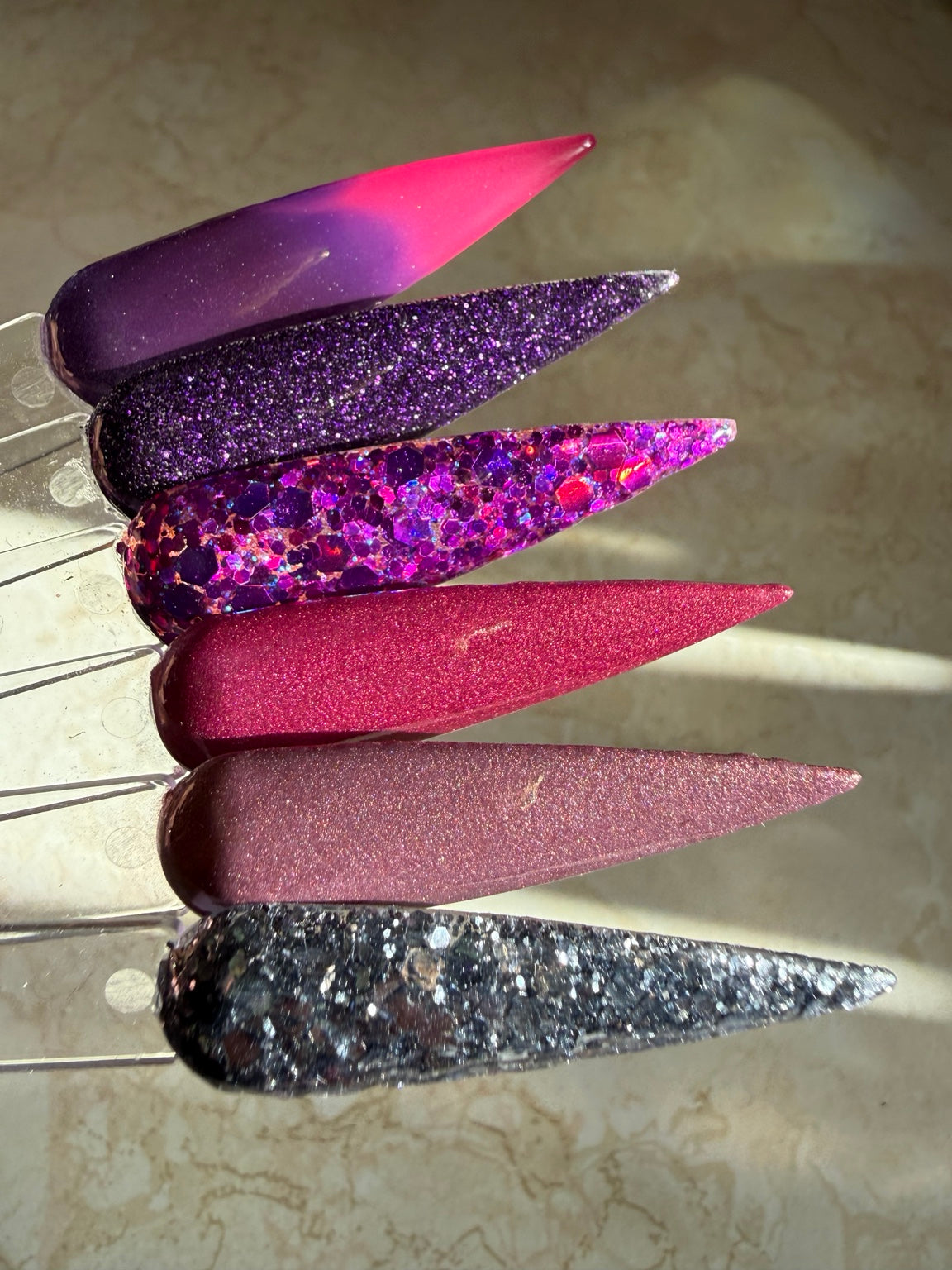 Witching Hour October Vibe Series full swatch lineup indoors