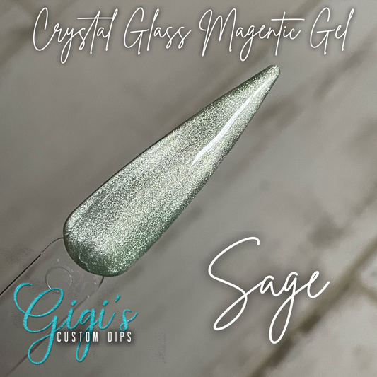 Sage Crystal Glass Magnetic Gel