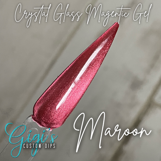 Maroon Crystal Glass Magnetic Gel