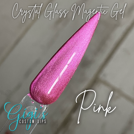 Pink Crystal Glass Magnetic Gel