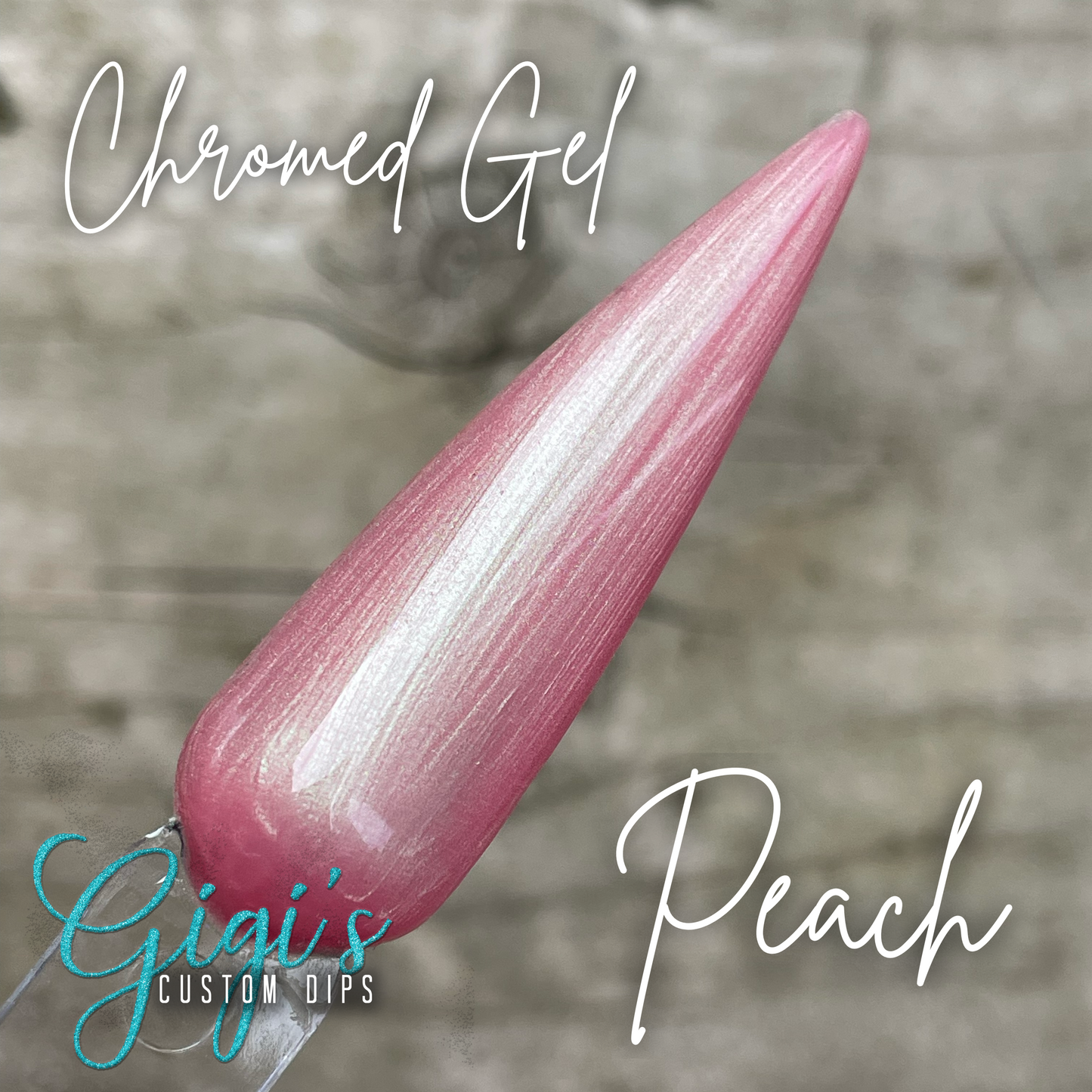 Peach Chromed Gel Polish