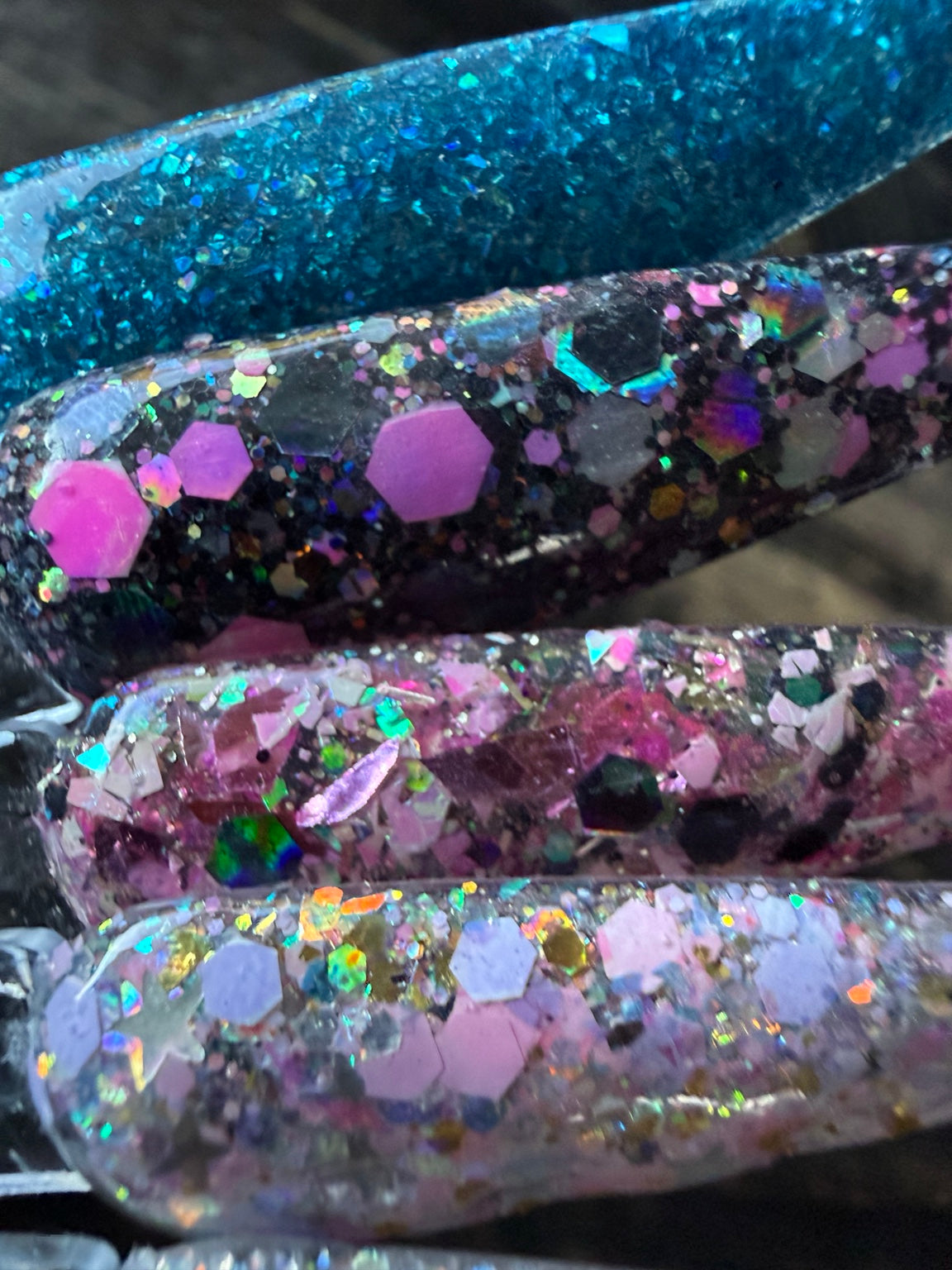 Birthday glitter bundle swatch detail