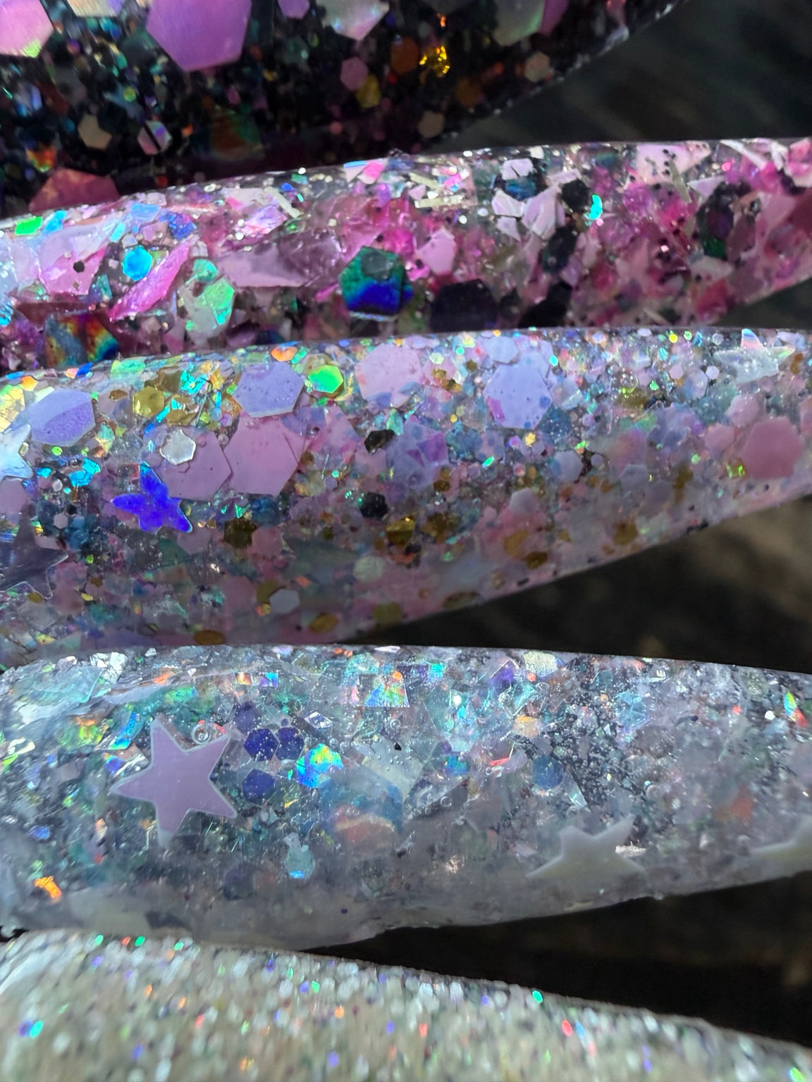 Birthday glitter bundle swatch detail