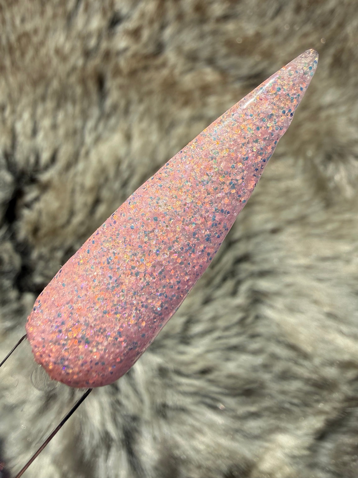 Blush Money soft rosy pink glitter swatch