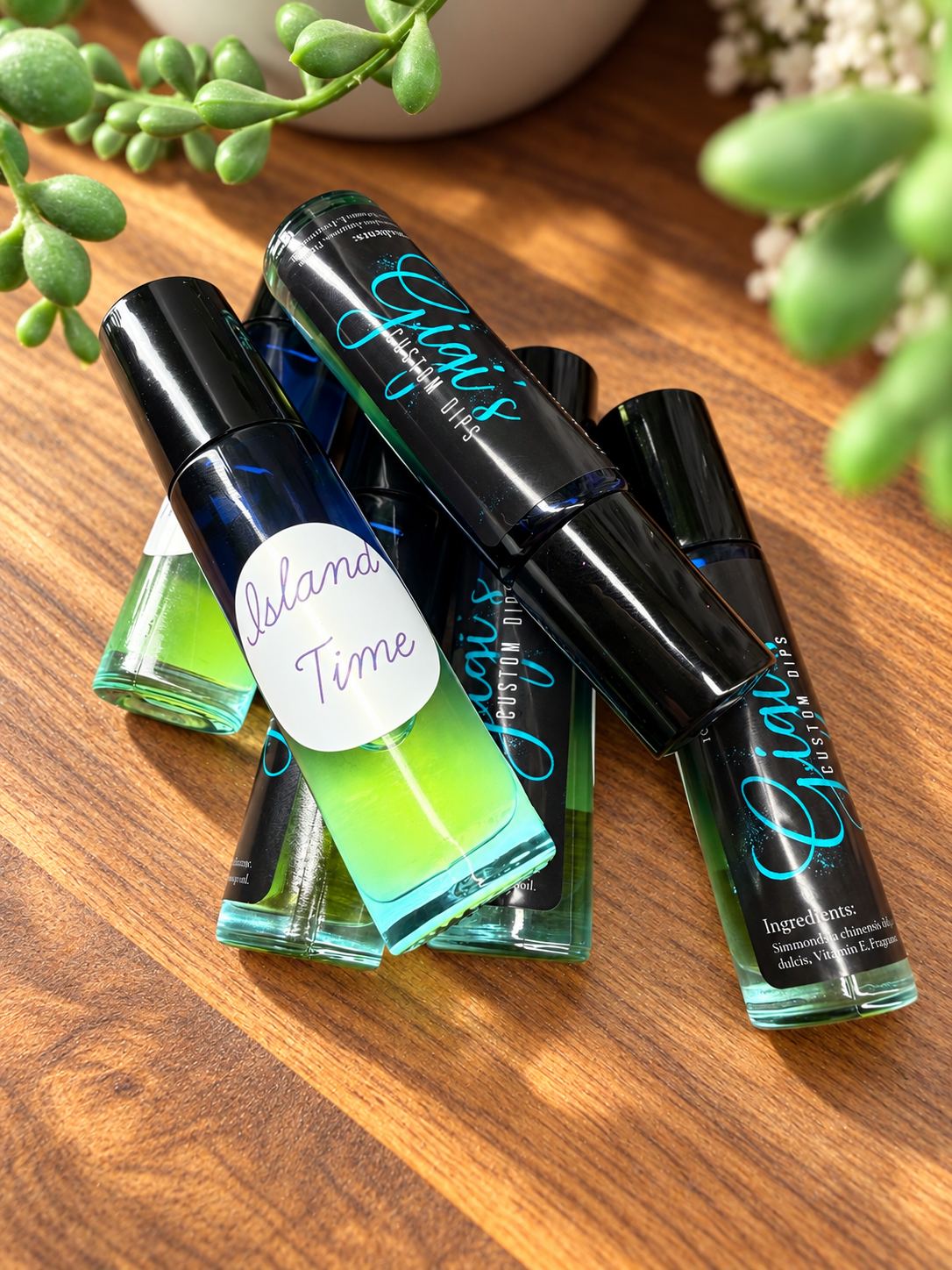 Island Time cuticle oil collection, alternate styled product photo