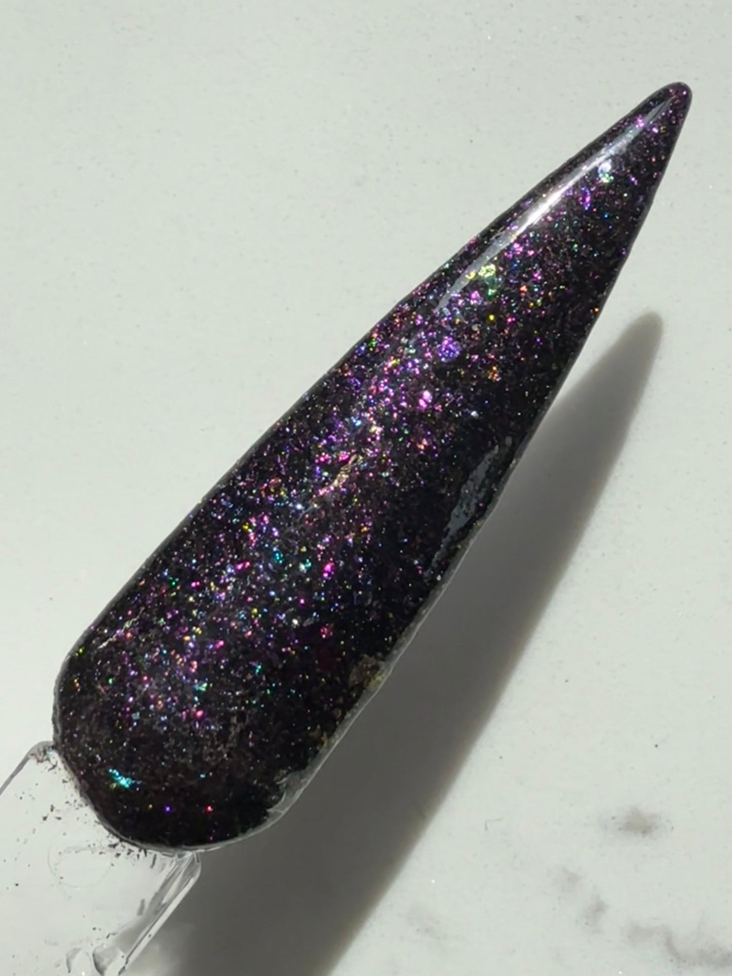 Left on Read purple magenta teal chameleon flake swatch