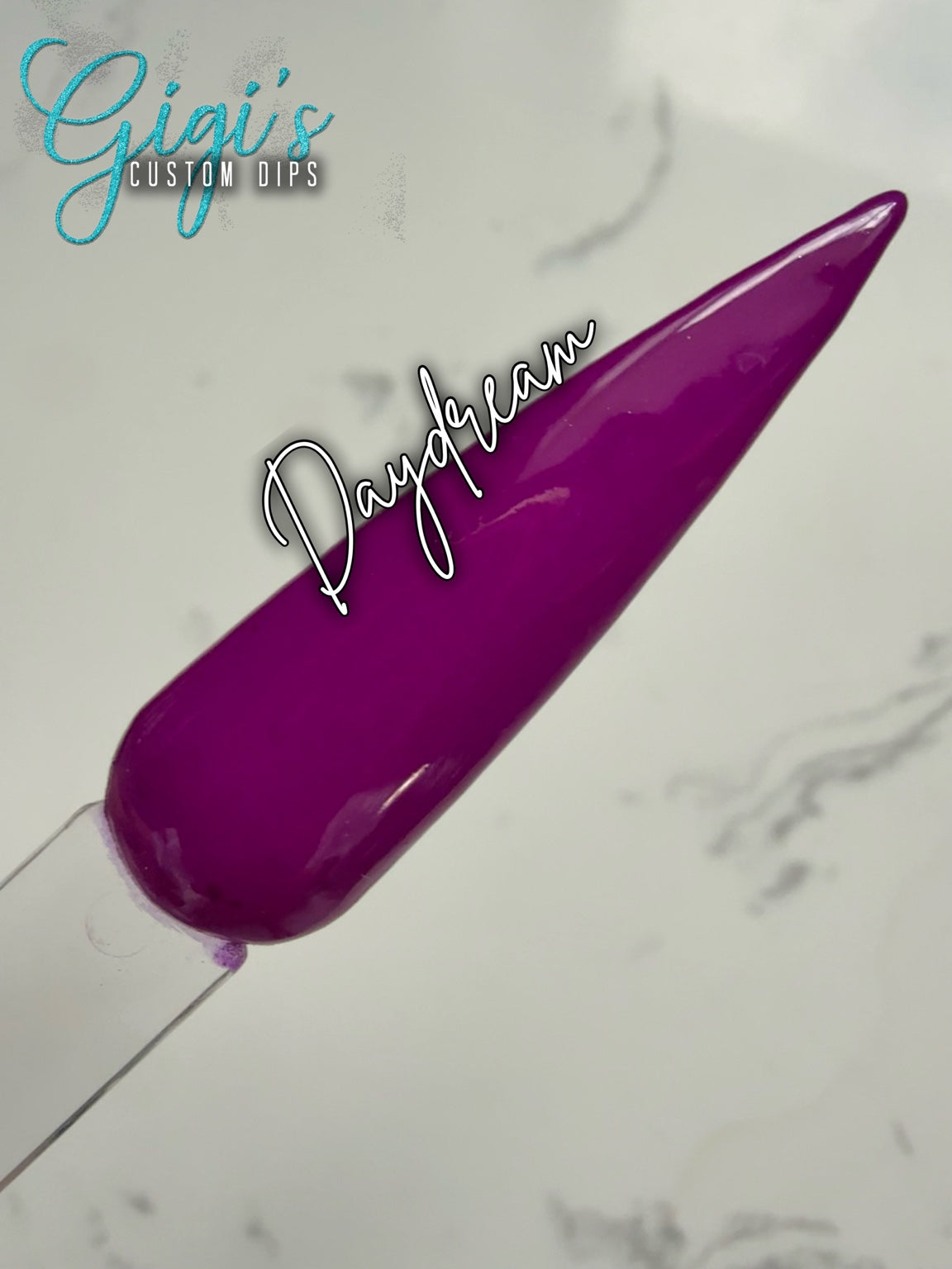 Daydream deep purple dip powder swatch