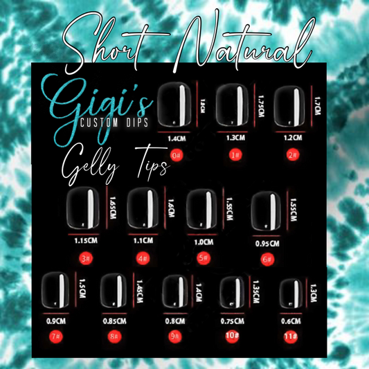 Short Natural Gelly Tips
